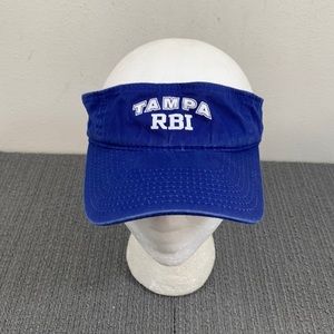 Tampa RBI Visor Youth OSFM Blue White MLB Outreach Program Adjustable Strapback